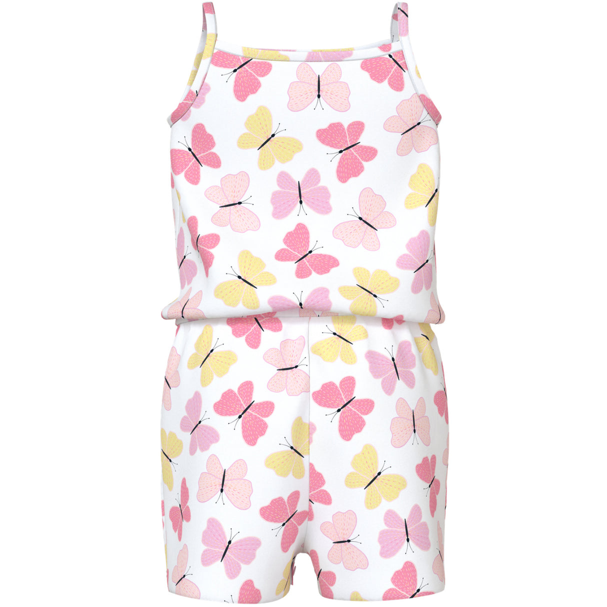 Name It Bright White Pink Butterfly Nmfvigga Stropp Drakt
