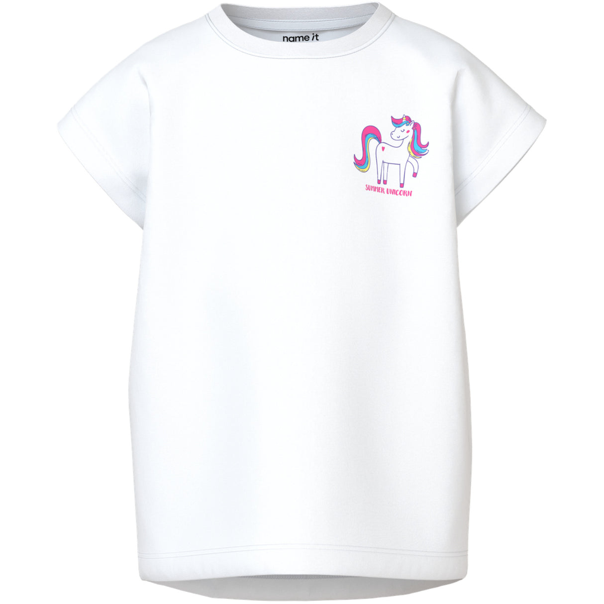 Name It Bright White Unicorn Nmfvarutti Capsl Loose Topp