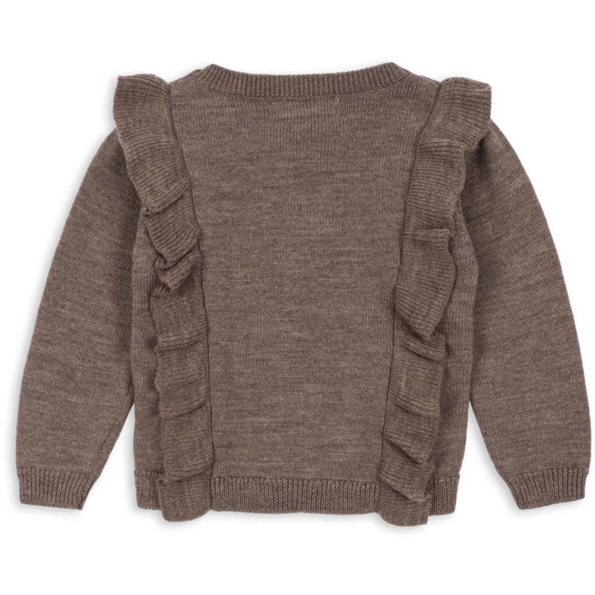Konges Sløjd Bunny Brown Melange Fiol Frill Cardigan
