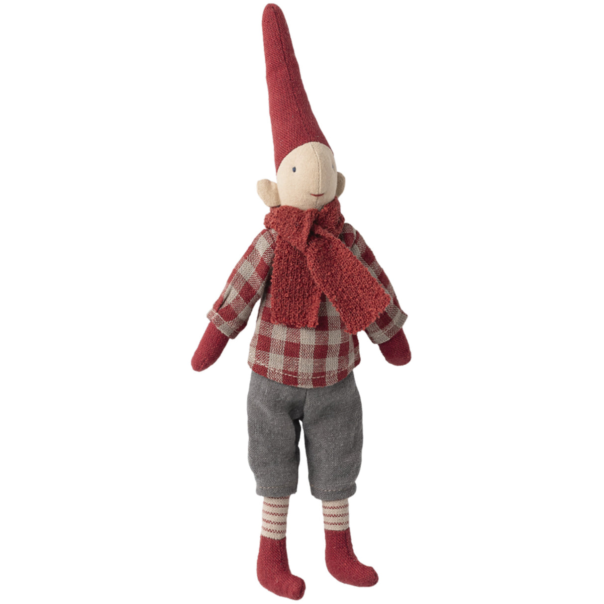 Maileg Pixy, Størrelse 1 - Dreng - Rød Ternet Skjorte