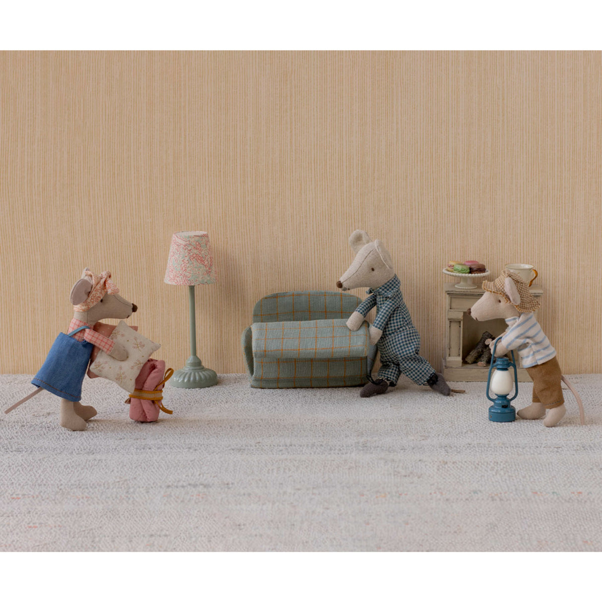 Maileg Vintage Gulvlampe, Mus - Mint