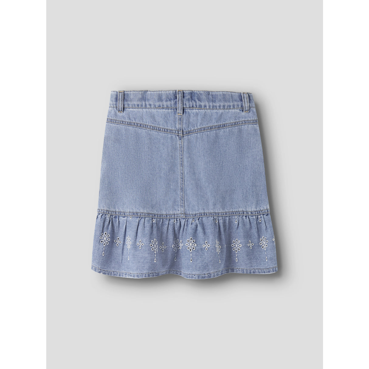 Name It Light Blue Denim Anglaise Nkfhallie Dnm Anglaise Skjørt 1026-Ov H