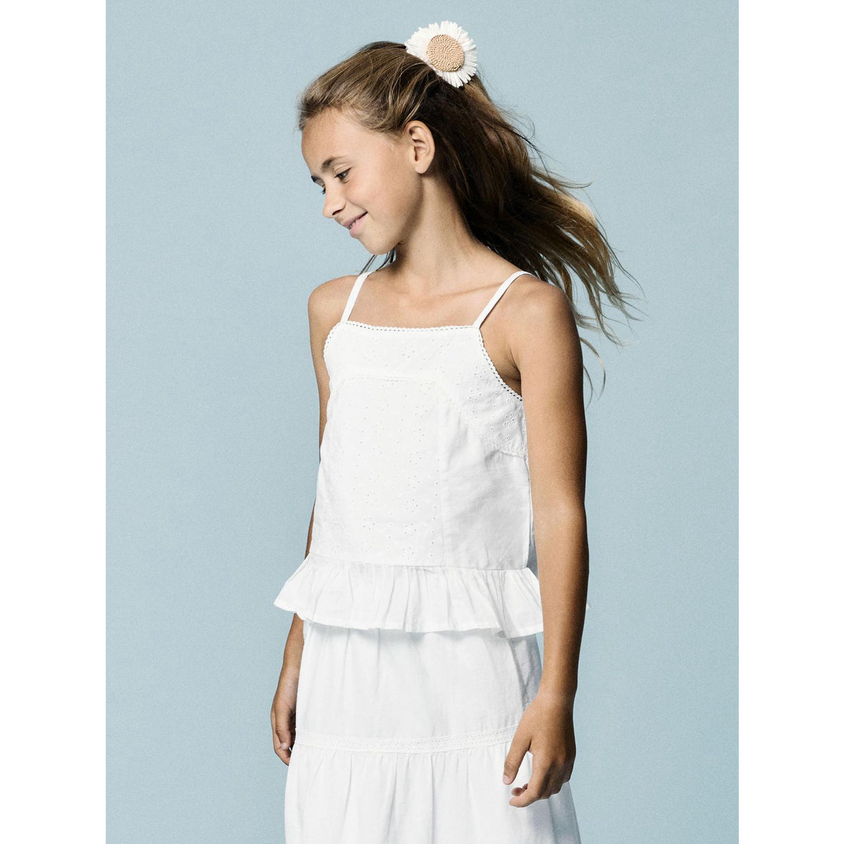 Name It Bright White Nkfhermala Stropp Topp