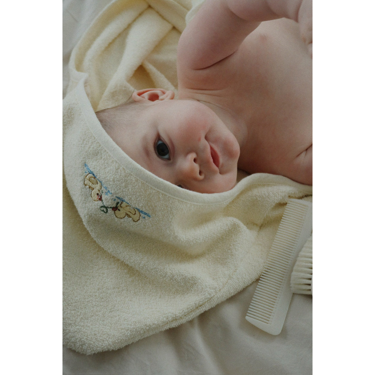 Konges Sløjd Antique White Figo Baby Håndkle GOTS