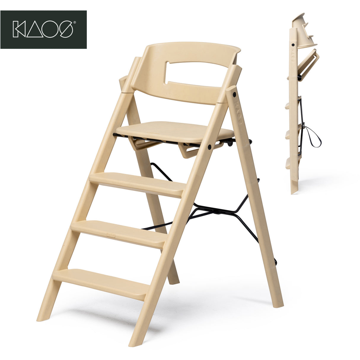 KAOS Desert Sand Klapp High Stol Recycled Med KLAPP® Safety Rail & Tray Bundle