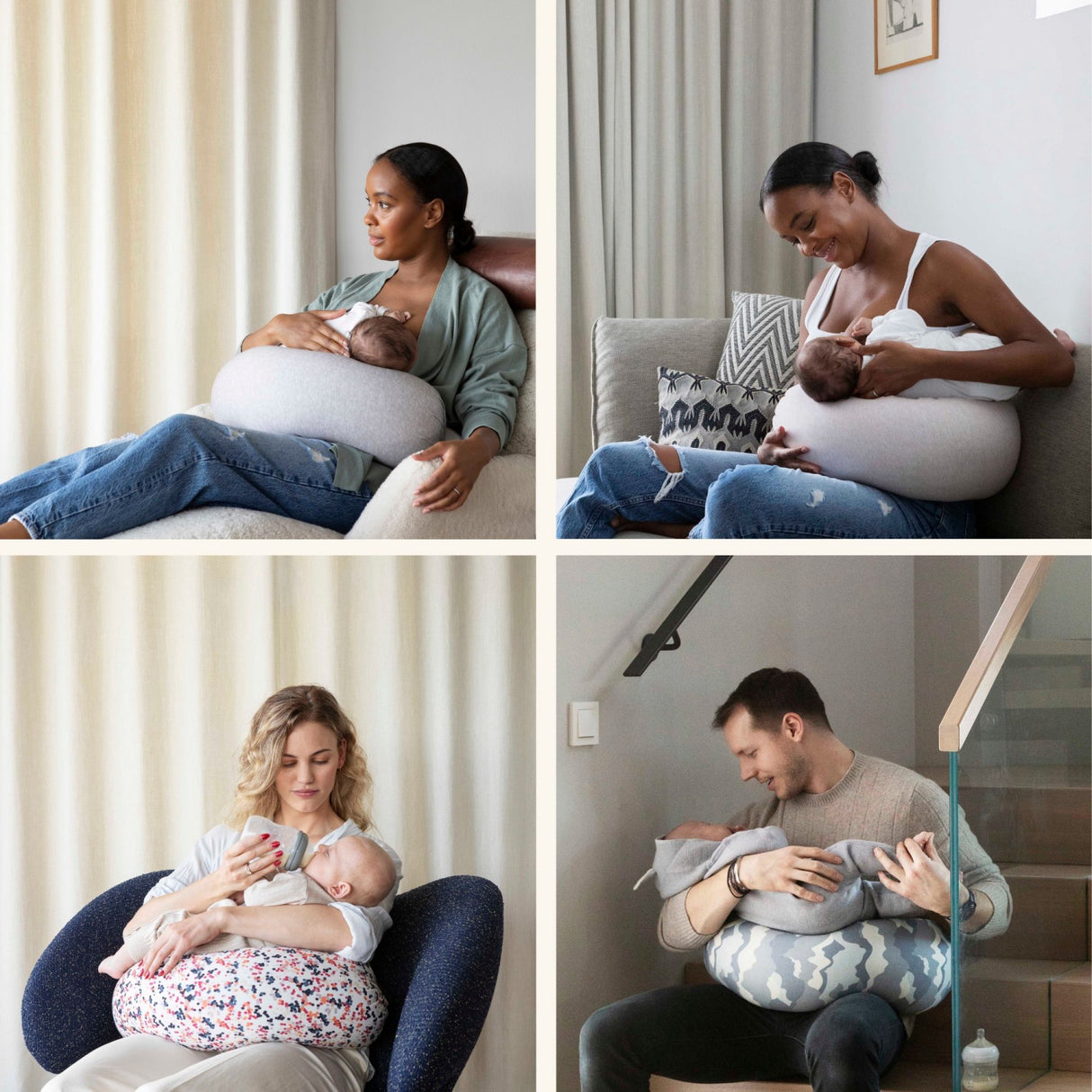 bbhugme Grey/Melange Nursing Pute