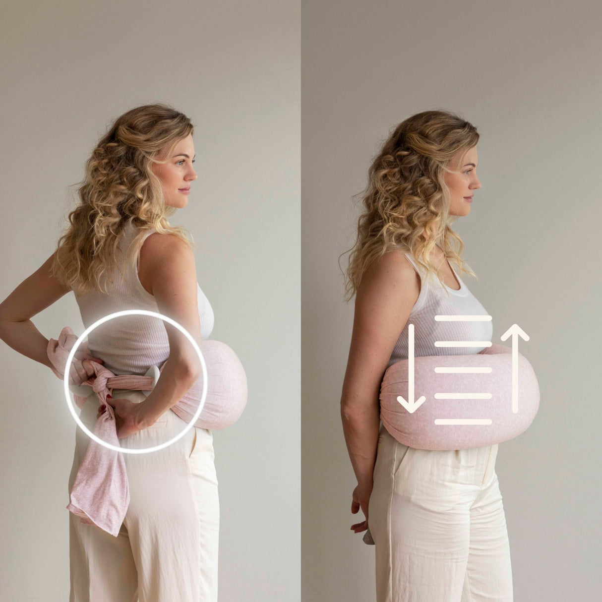 bbhugme Pink/Melange Nursing Pute