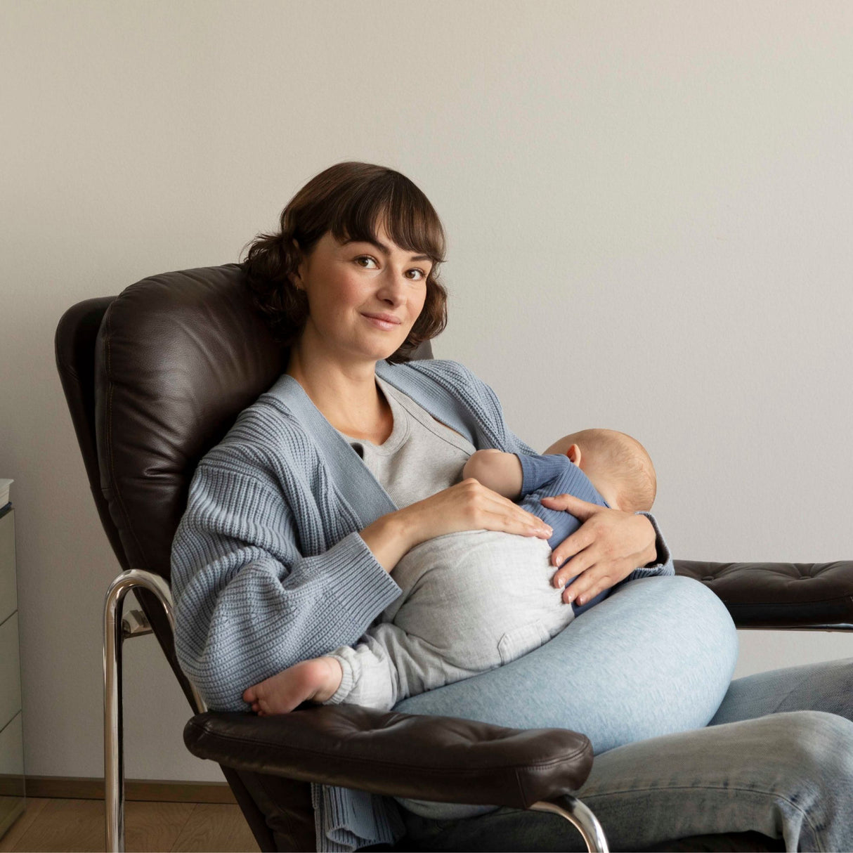 bbhugme Blue/Melange Nursing Pute