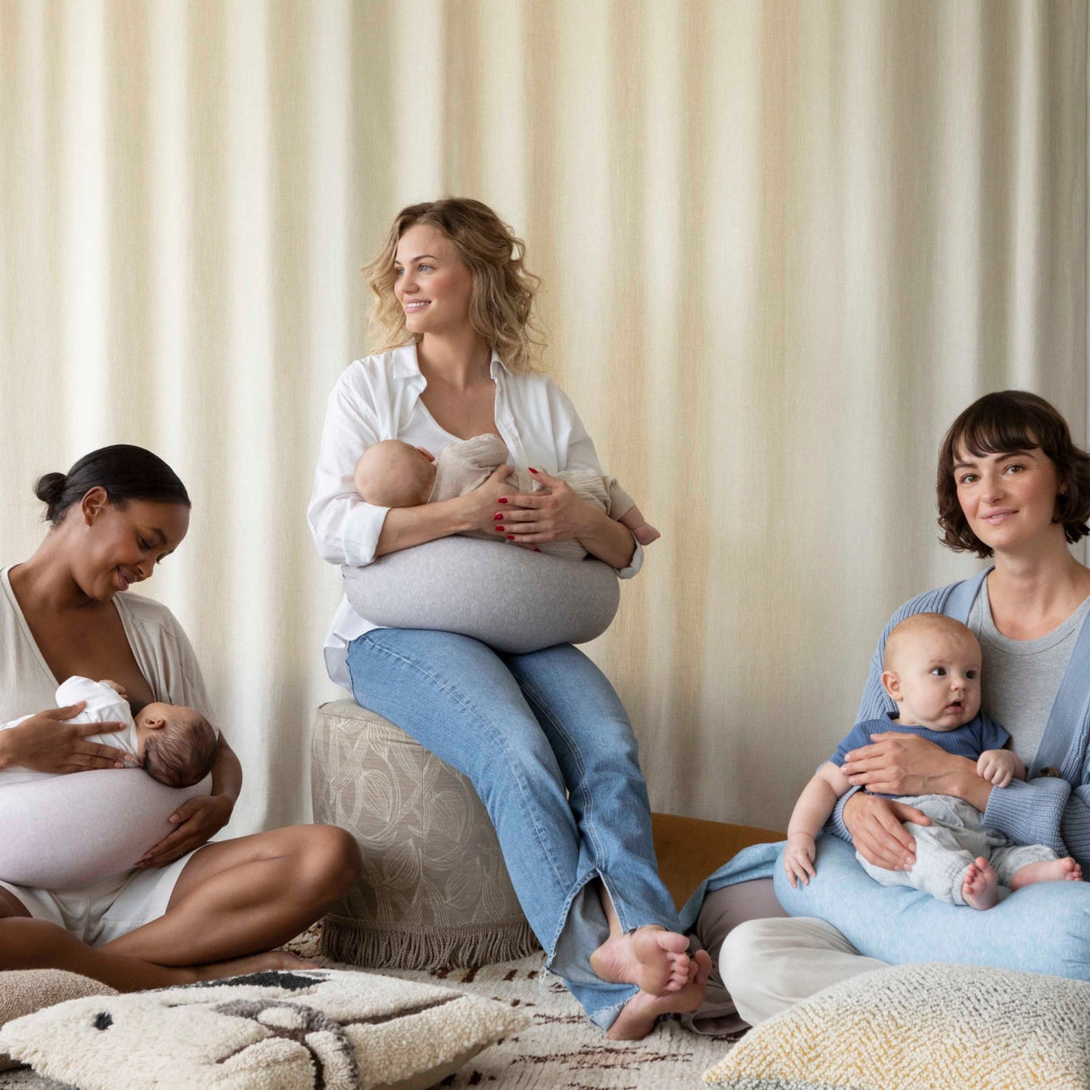 bbhugme Blue/Melange Nursing Pute