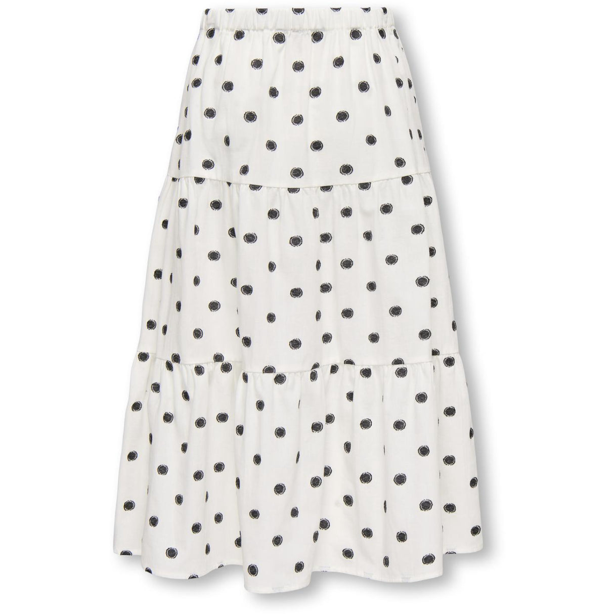 kids ONLY Cloud Dancer Black Dots Kogsweta Long Skjørt Wvn