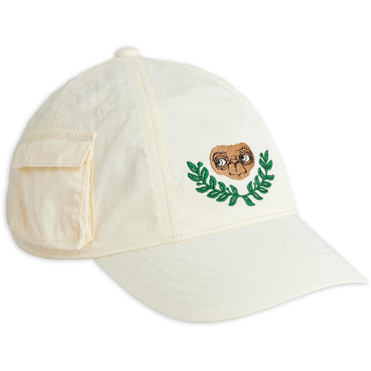 Mini Rodini Off-white E.T Emb Nylon Pocket Caps