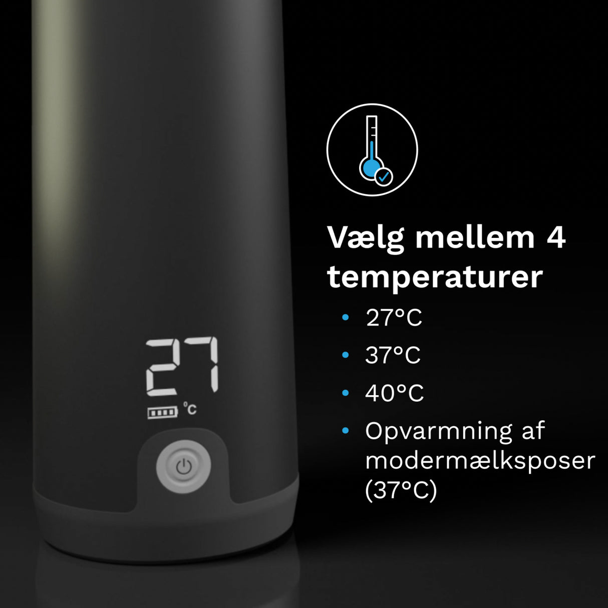 Baby Brezza Black Superfast Portable Flaske Warmer