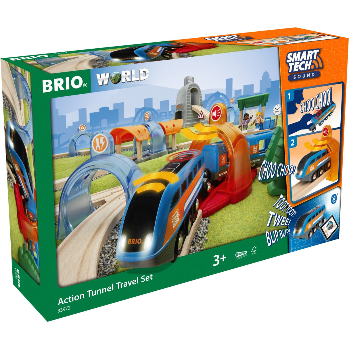 BRIO® 33972 Smart Tech Sound Action Tunnel Rejsesæt