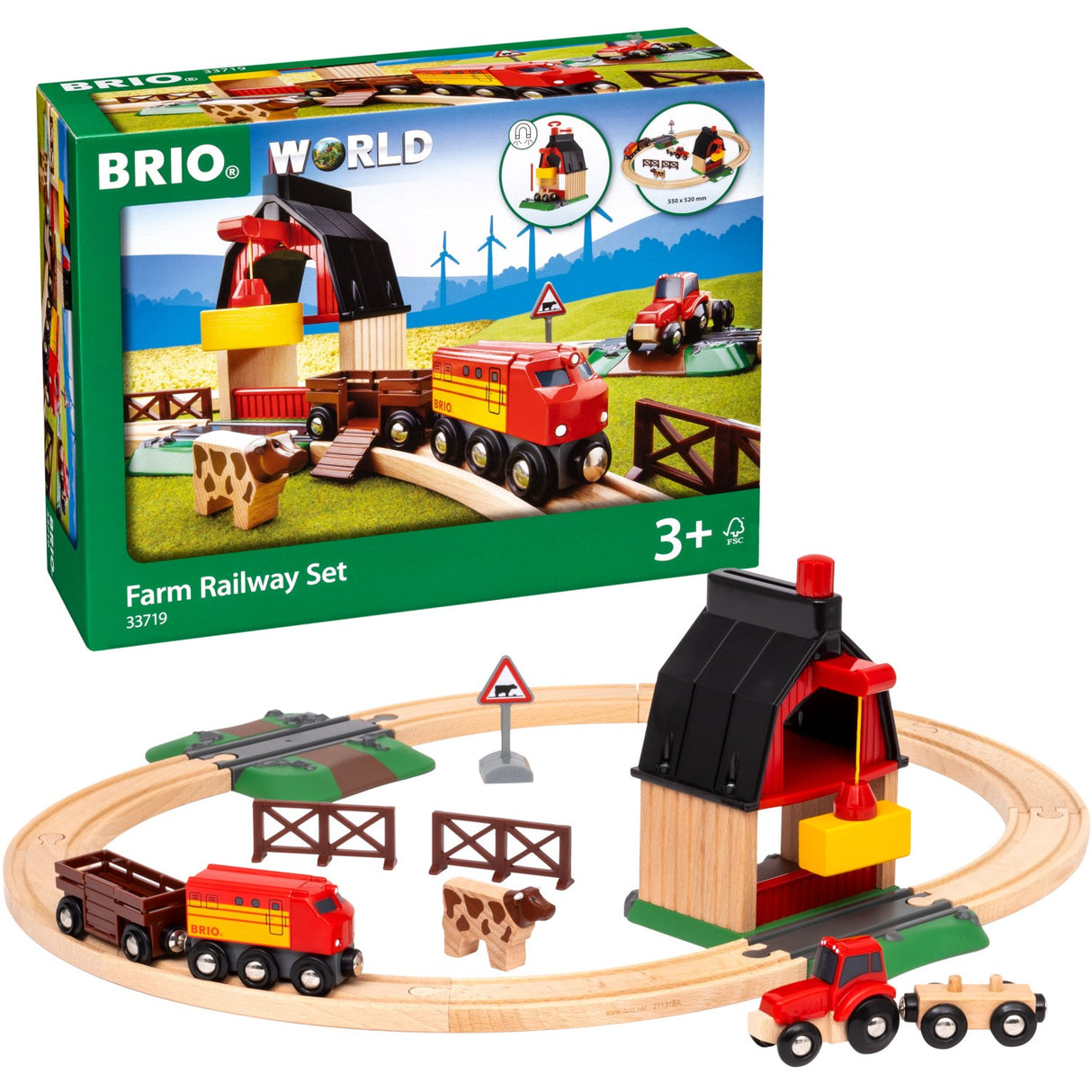 BRIO® 33719 Togbane, Bondegård-på-landet, Sæt