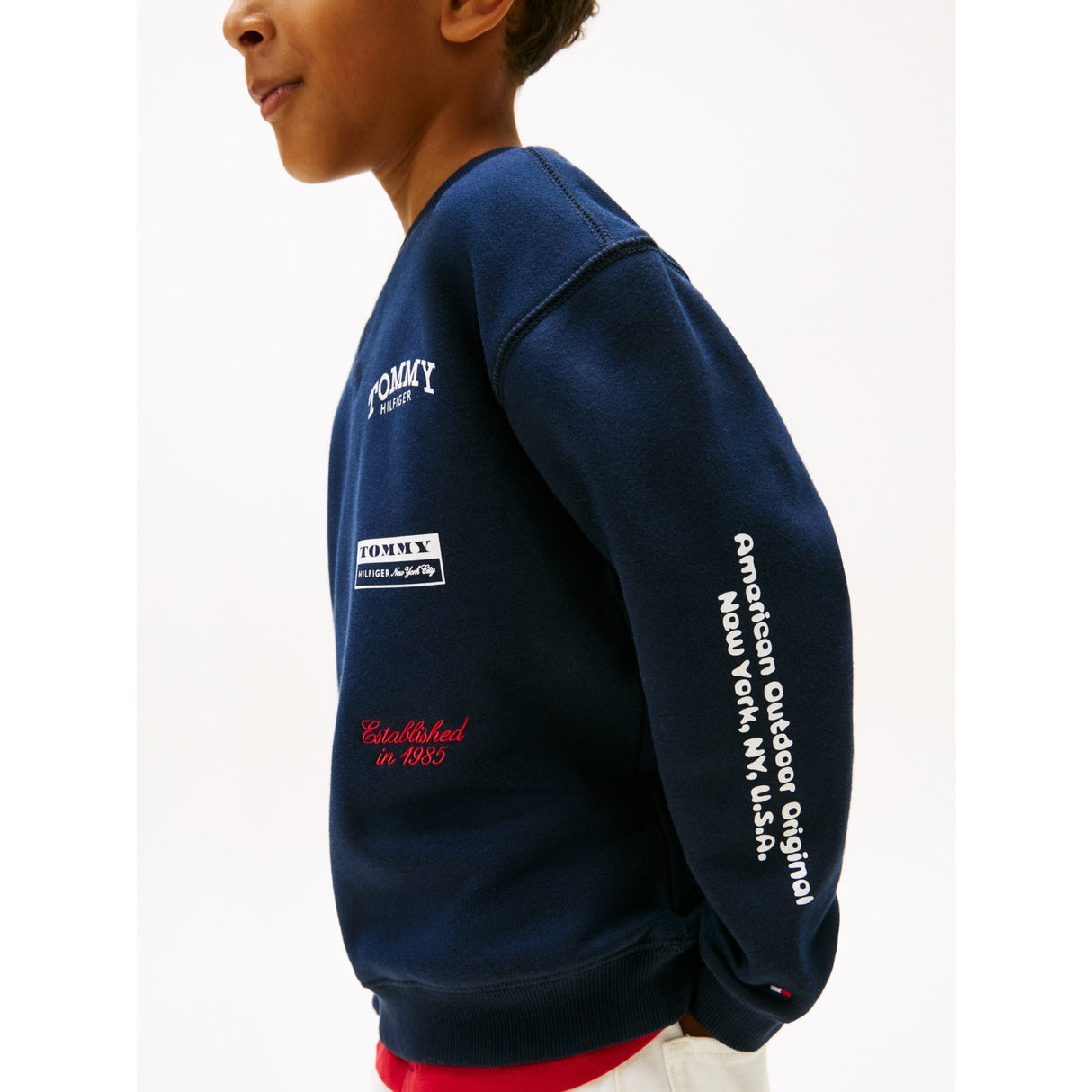 Tommy Hilfiger Dark Night Navy Multi Print Collegegenser