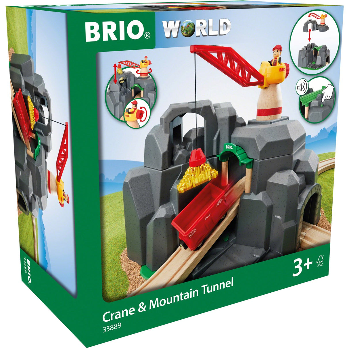 BRIO® 33889 Kran- Og Bjergtunnel