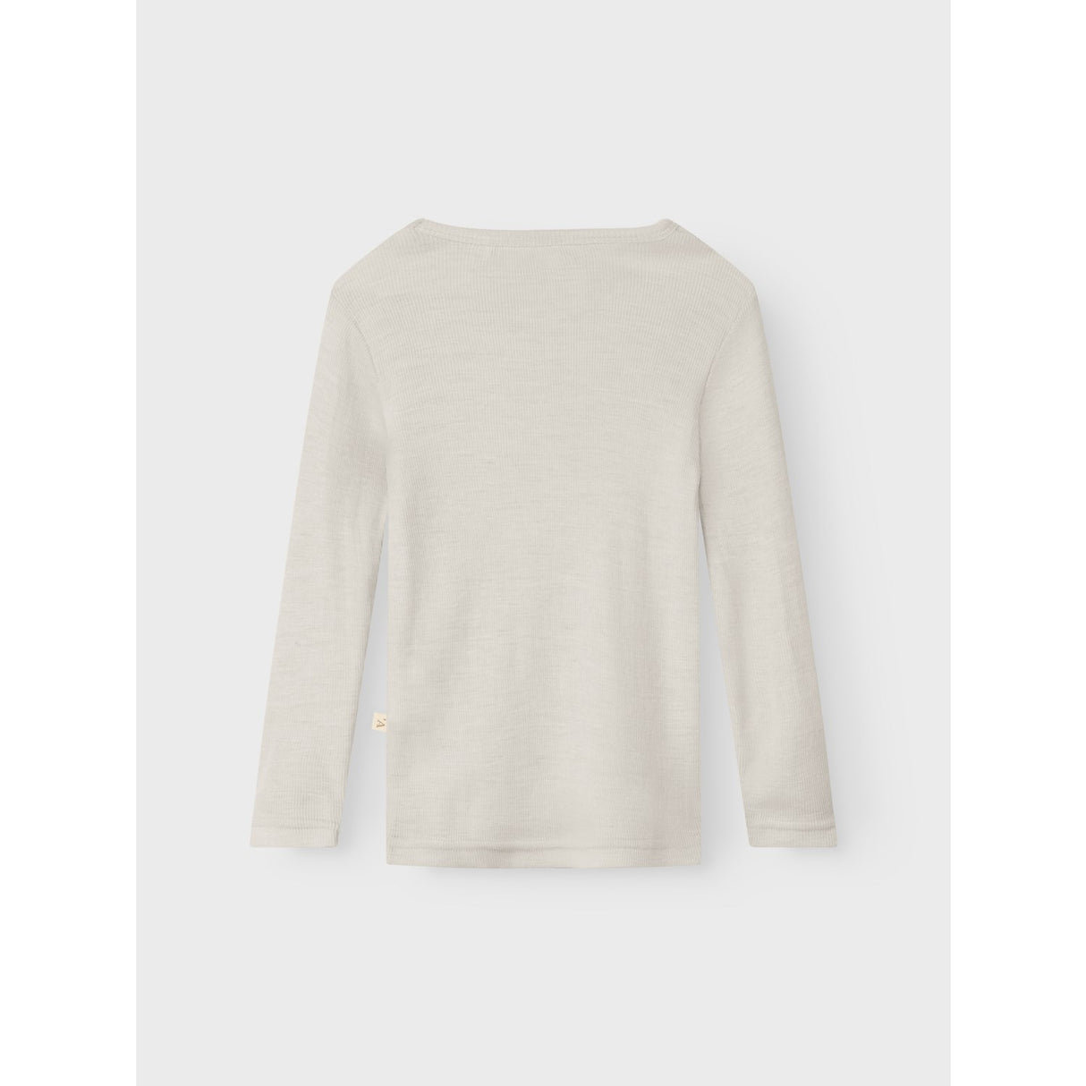 Lil'Atelier Turtledove Melange Nmnnalu Rib Wo/Mo Ls Slim Topp Lil
