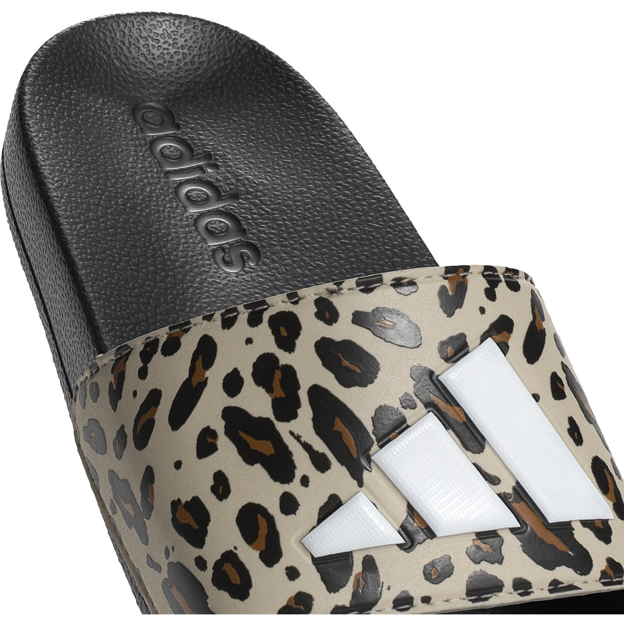 adidas Originals Crystal Linen/Core White/Core Black Adilette Shower Logo K Sandal