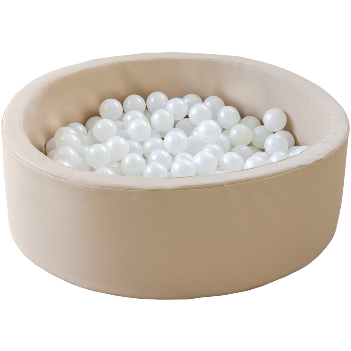 Tumble Time Taupe Ball Pool i Vegan PU ø90cm 150 stk. Baller