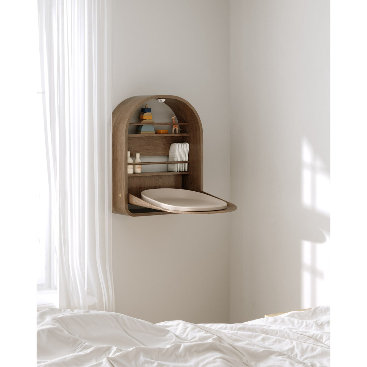 KAS Kopenhagen Smoked Oak Kai Wall Changing Table Smoked Eik