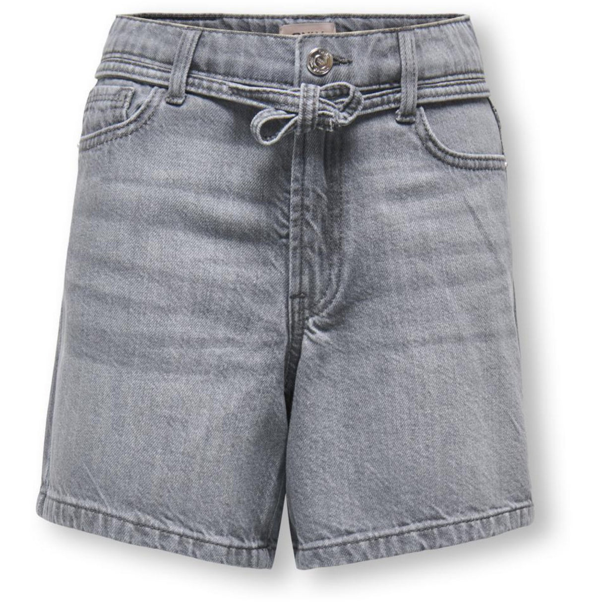 kids ONLY Medium Grey Denim Koggianna Hw Belte Shorts Pimbox Dnm Noos