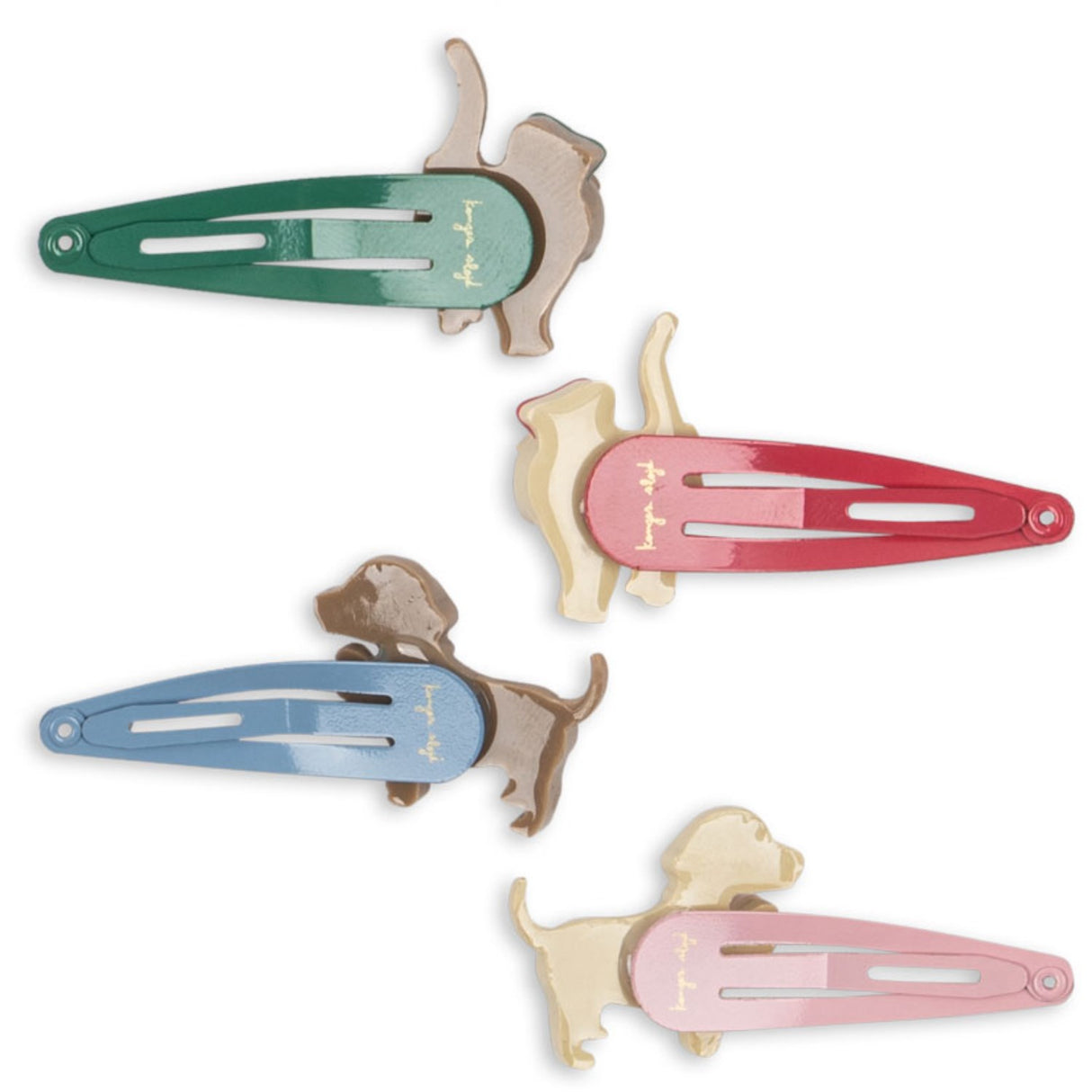 Konges Sløjd Multi 4 Pakke Cats & Dogs Hair Clip
