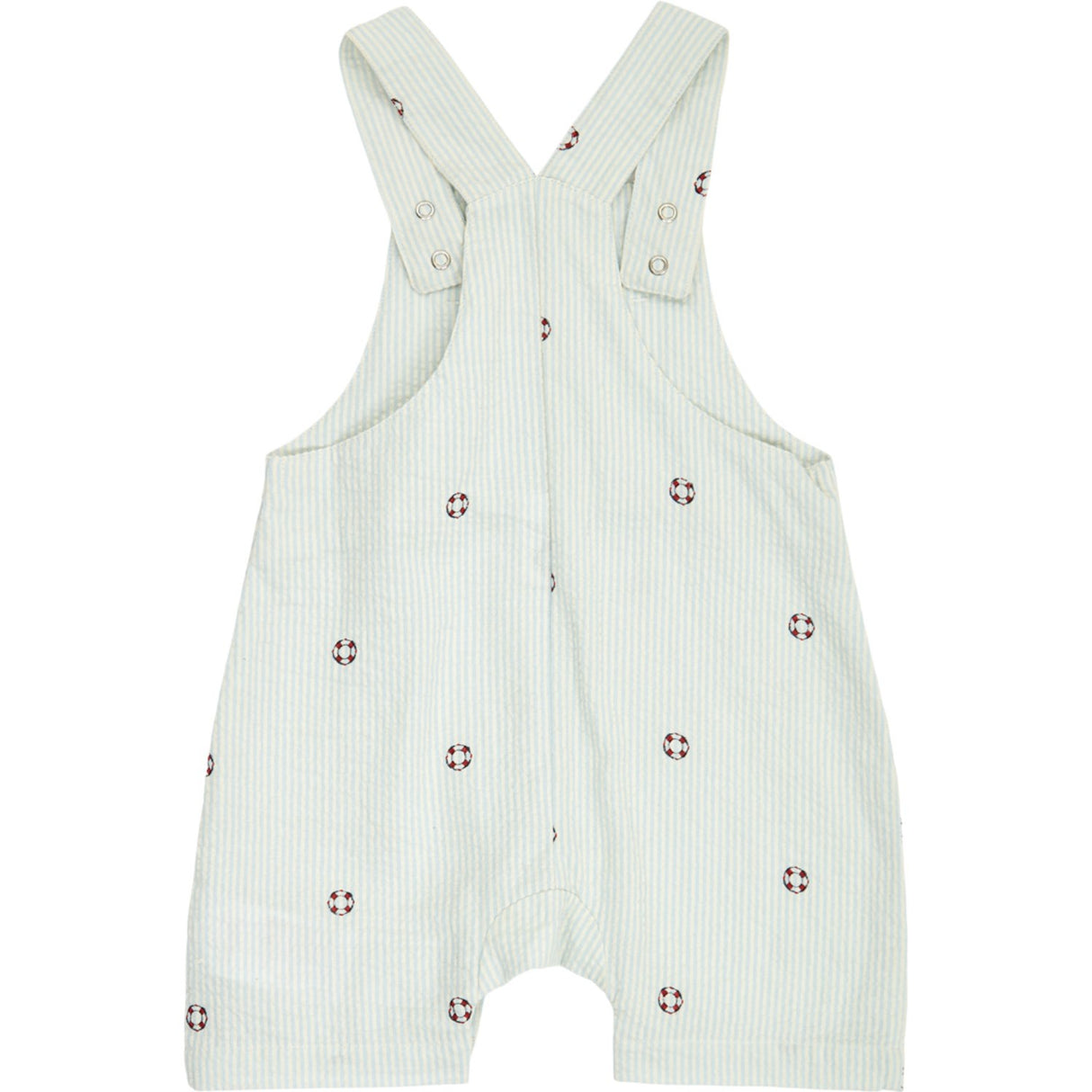 Müsli Tofu/ Ocean/ Mineral Red Seersucker Stripe Overalls Baby