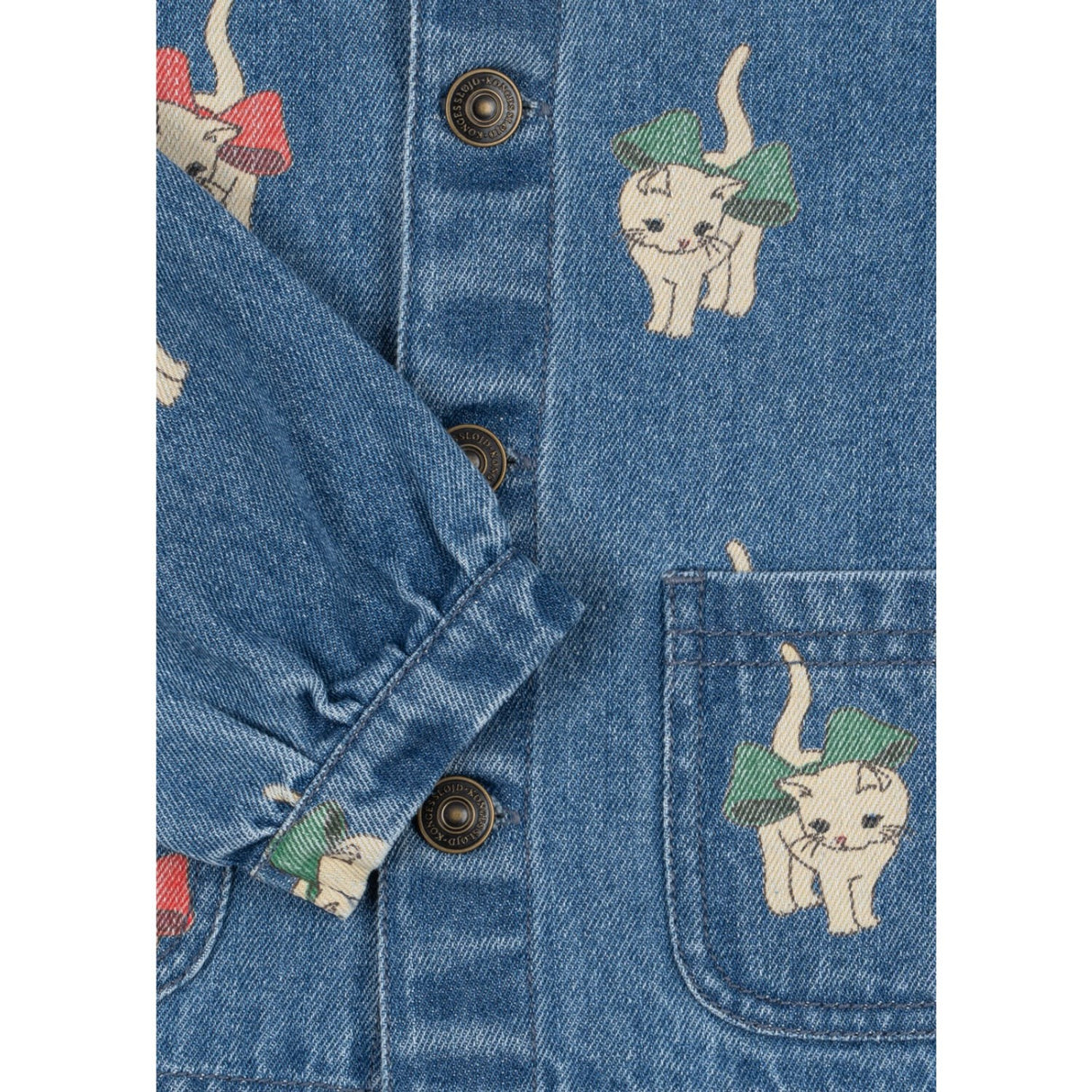 Konges Sløjd Bow Kitty Denim Magot Halsbånd Jakke Gots