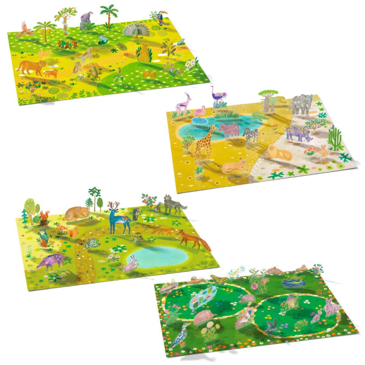 Djeco Kreative Stående Klistremerker, Dyr