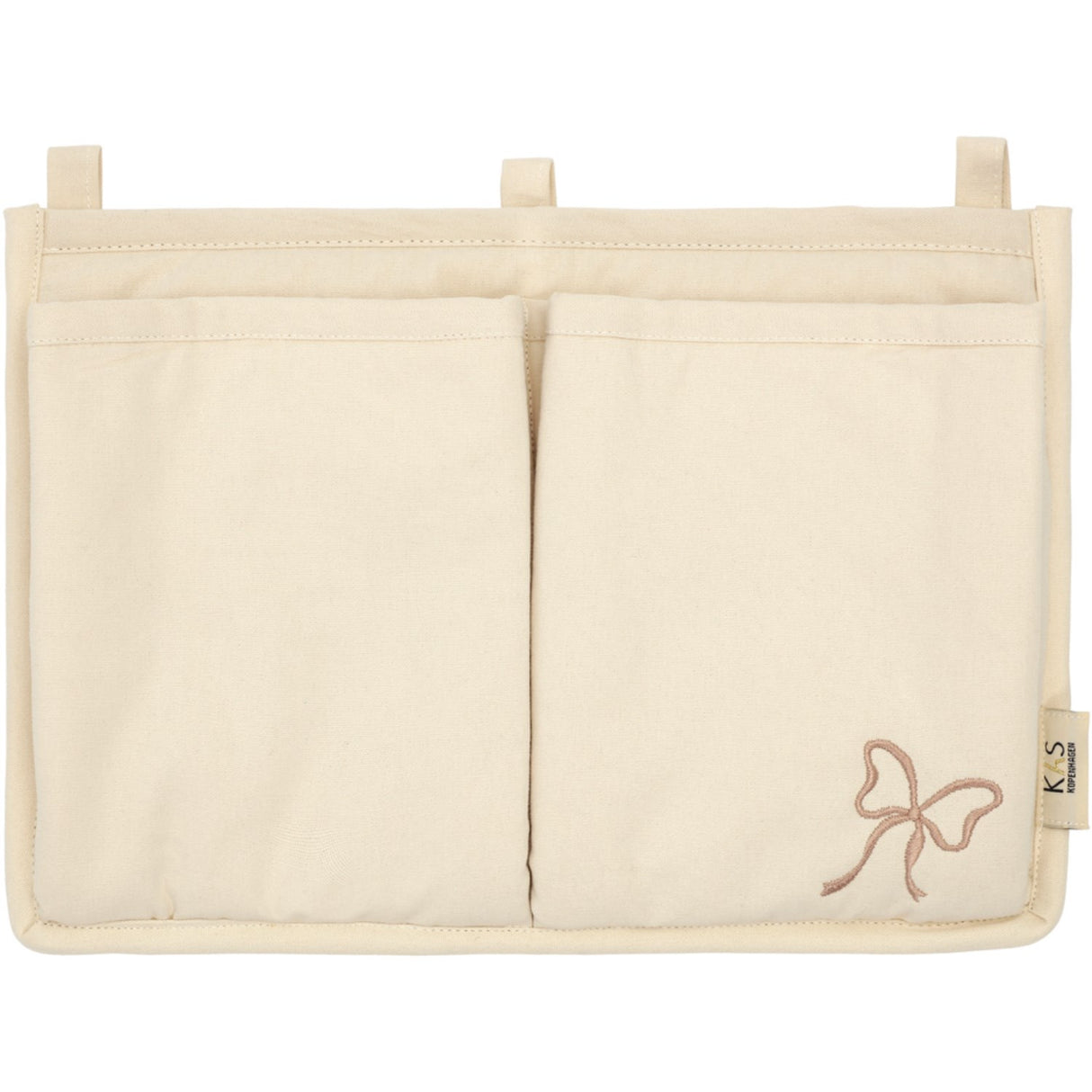 KAS Kopenhagen Cream Bue Embroidered Seng Pocket