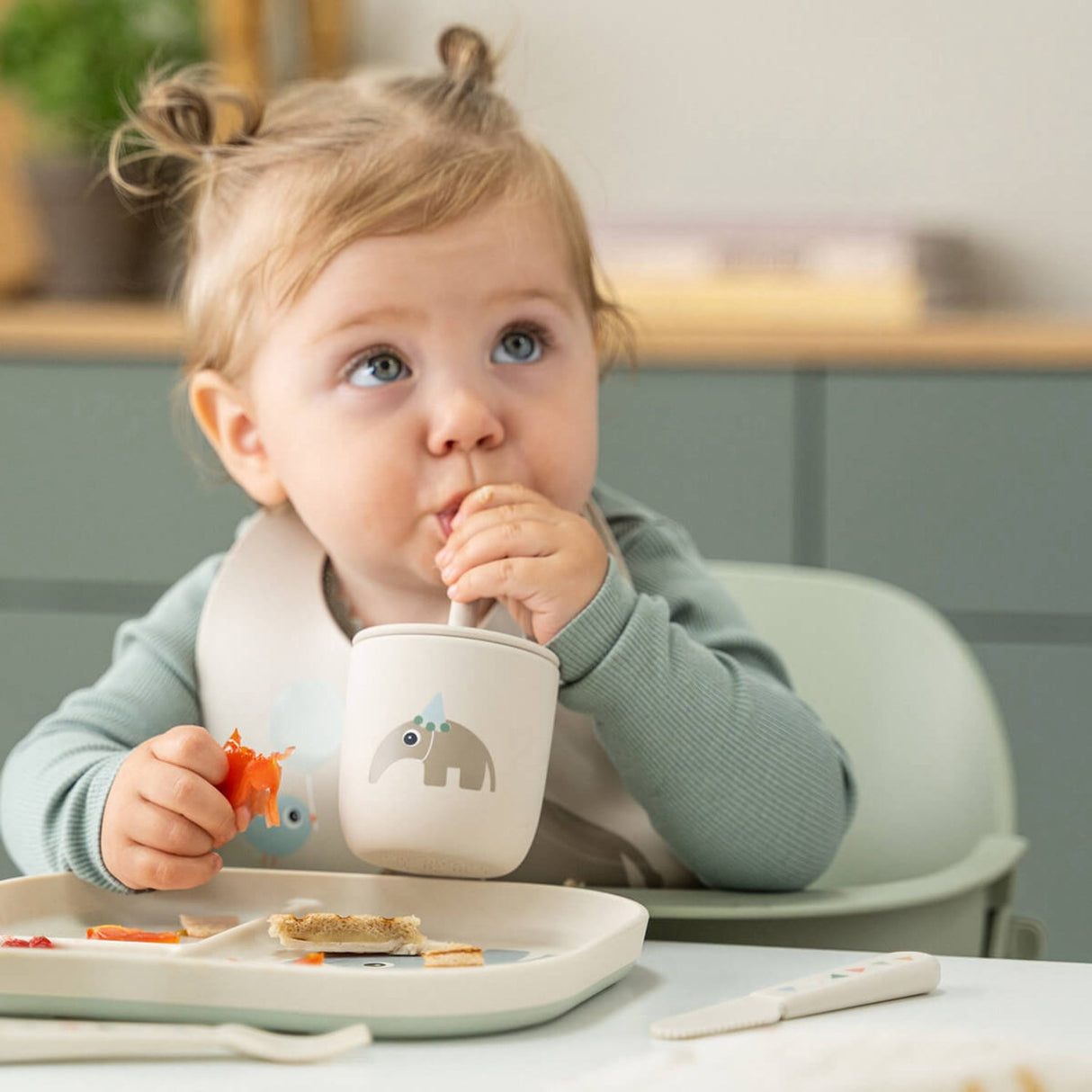 DonebyDeer Celebration Sand Silikon Sugerørskop 2-Pakning