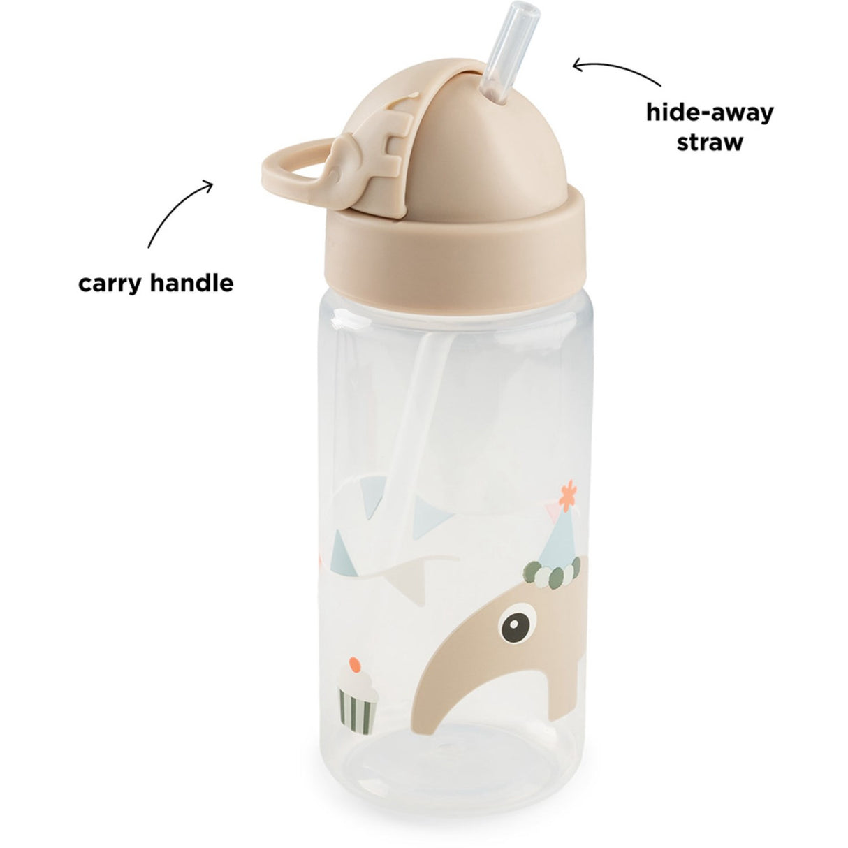 DonebyDeer Celebration Powder Drikkeboks Med Sugerør 350 Ml