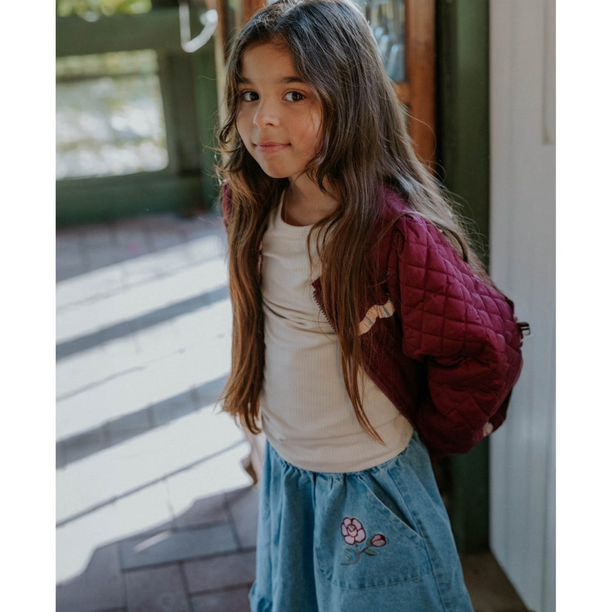 Fliink Medium Denim Blue Don Rose Skjørt