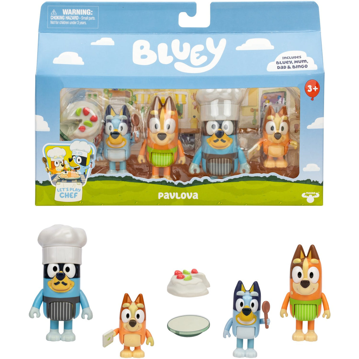 Bluey Figur 4-Pakke Dessert Time Pavlova