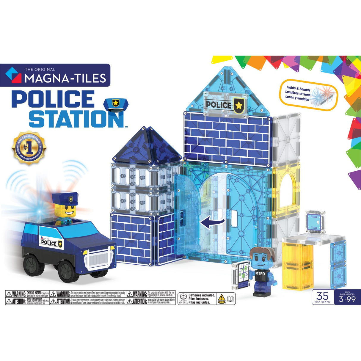 Magna-Tiles® Police Station 35 Pcs