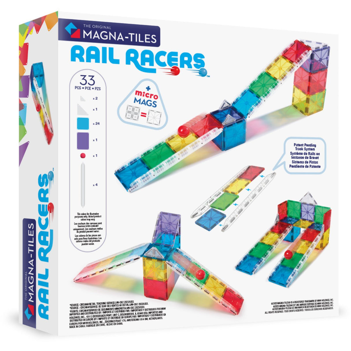Magna-Tiles® Small Rail Racer 33 Pcs