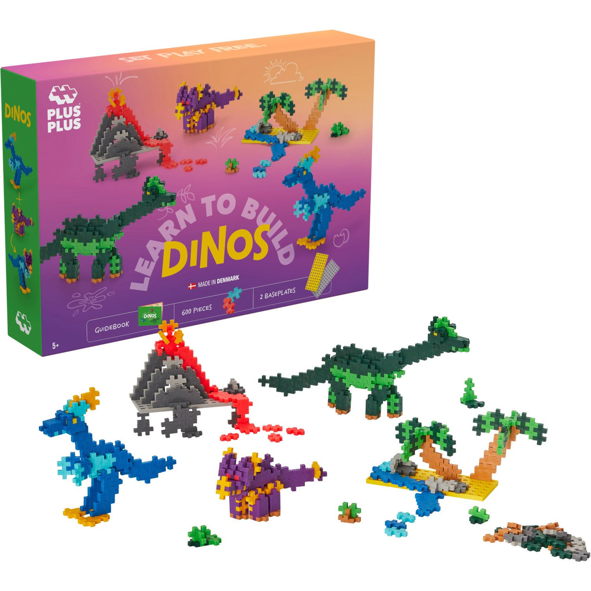 Plus-Plus Learn To Build Dinosaurs
