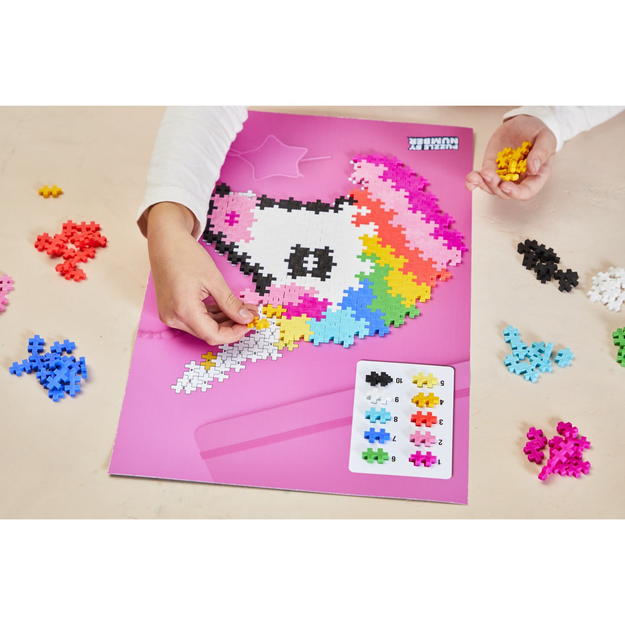 Plus-Plus Puslespill By Number Unicorn 250Pcs