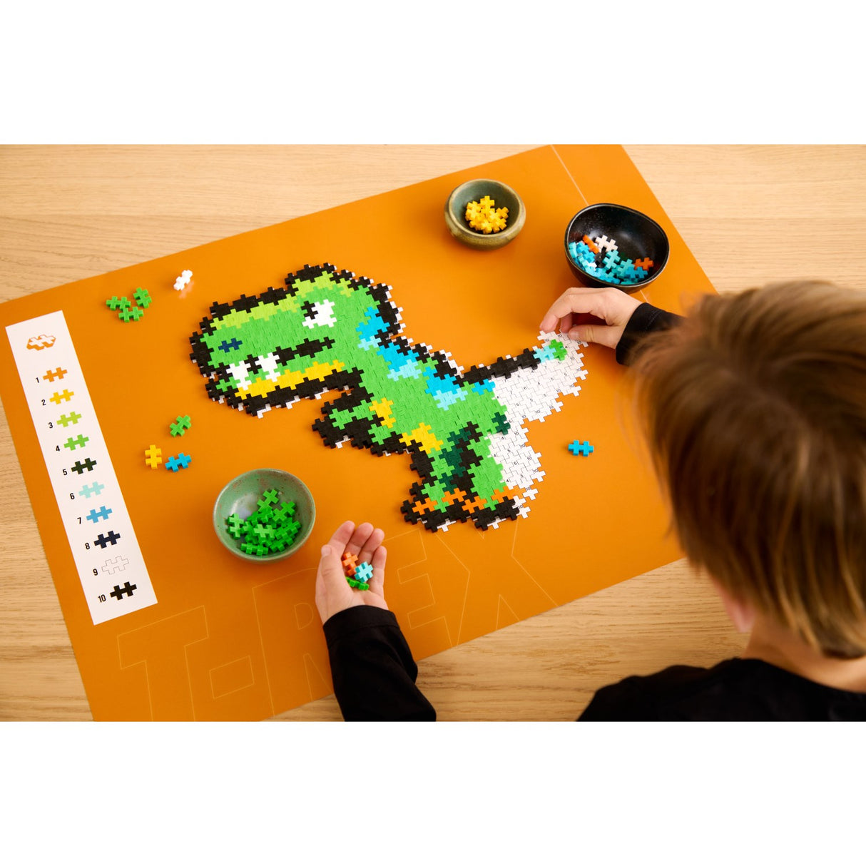 Plus-Plus Puslespill By Number T-Rex 250 Pcs