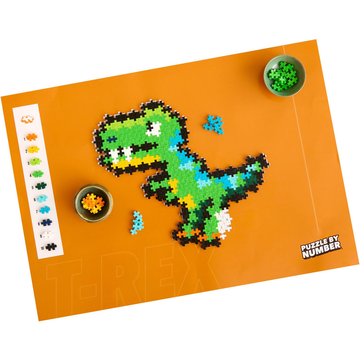 Plus-Plus Puslespill By Number T-Rex 250 Pcs