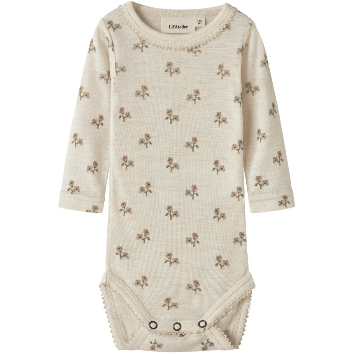 Lil'Atelier Turtledove Flower Nbfnalu Ls Wo/Mo Slim Body Lil Noos