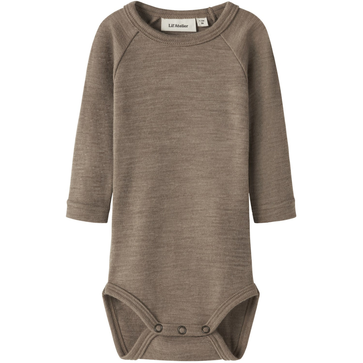 Lil'Atelier Sepia Tint Melange Nbnnester Ull Ls Slim Body Lil