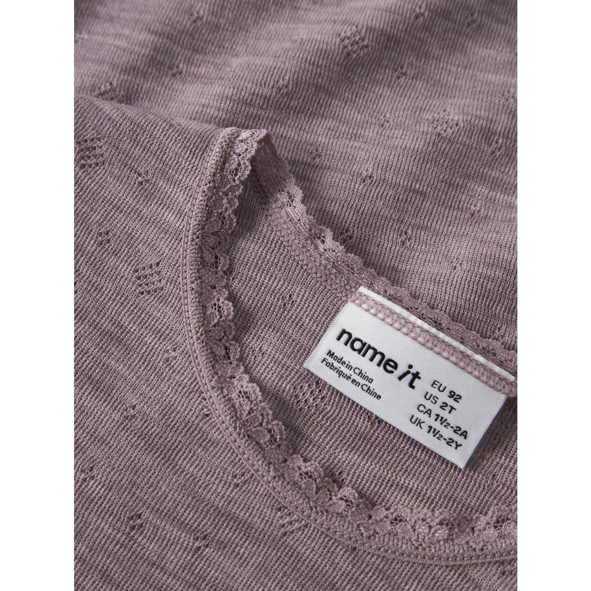Name It Toadstool Nmfwang Ull Needle Ls Topp Solid Noos