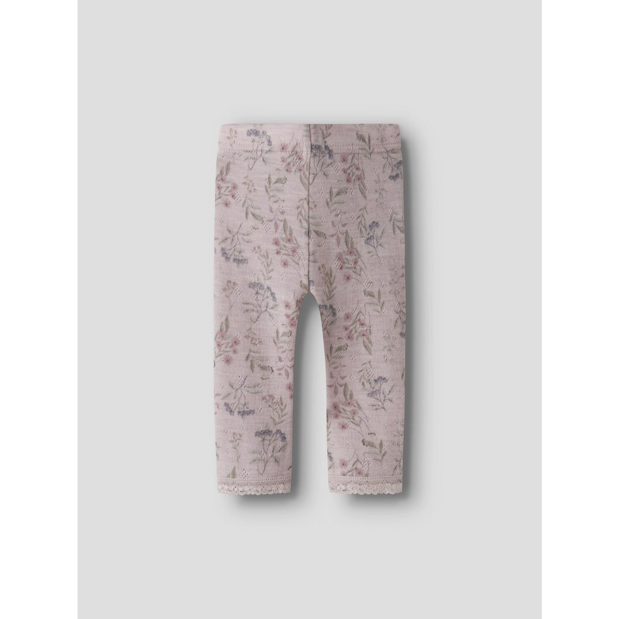 Name It Violet Ice Flowers And Leafs Nbfwang Ull Needle Leggings Noos