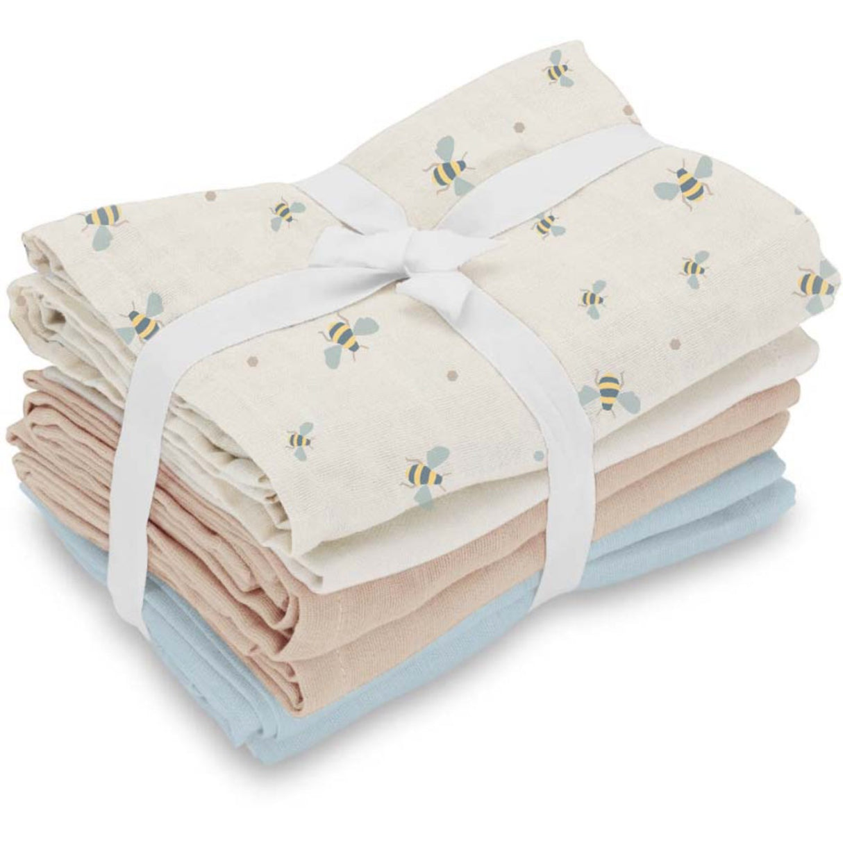 Vanilla COPENHAGEN Milk, Beige, Rose Honeybee Happy Muslins 6-Pakke