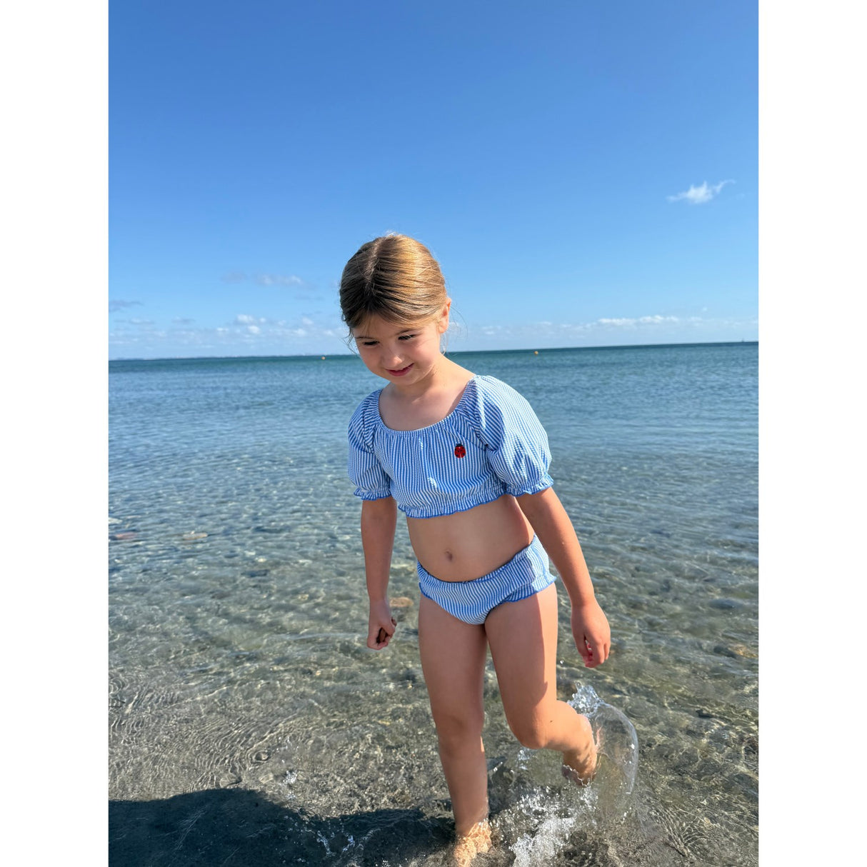 Vanilla COPENHAGEN Blue Ladybug Bikini Seersucker
