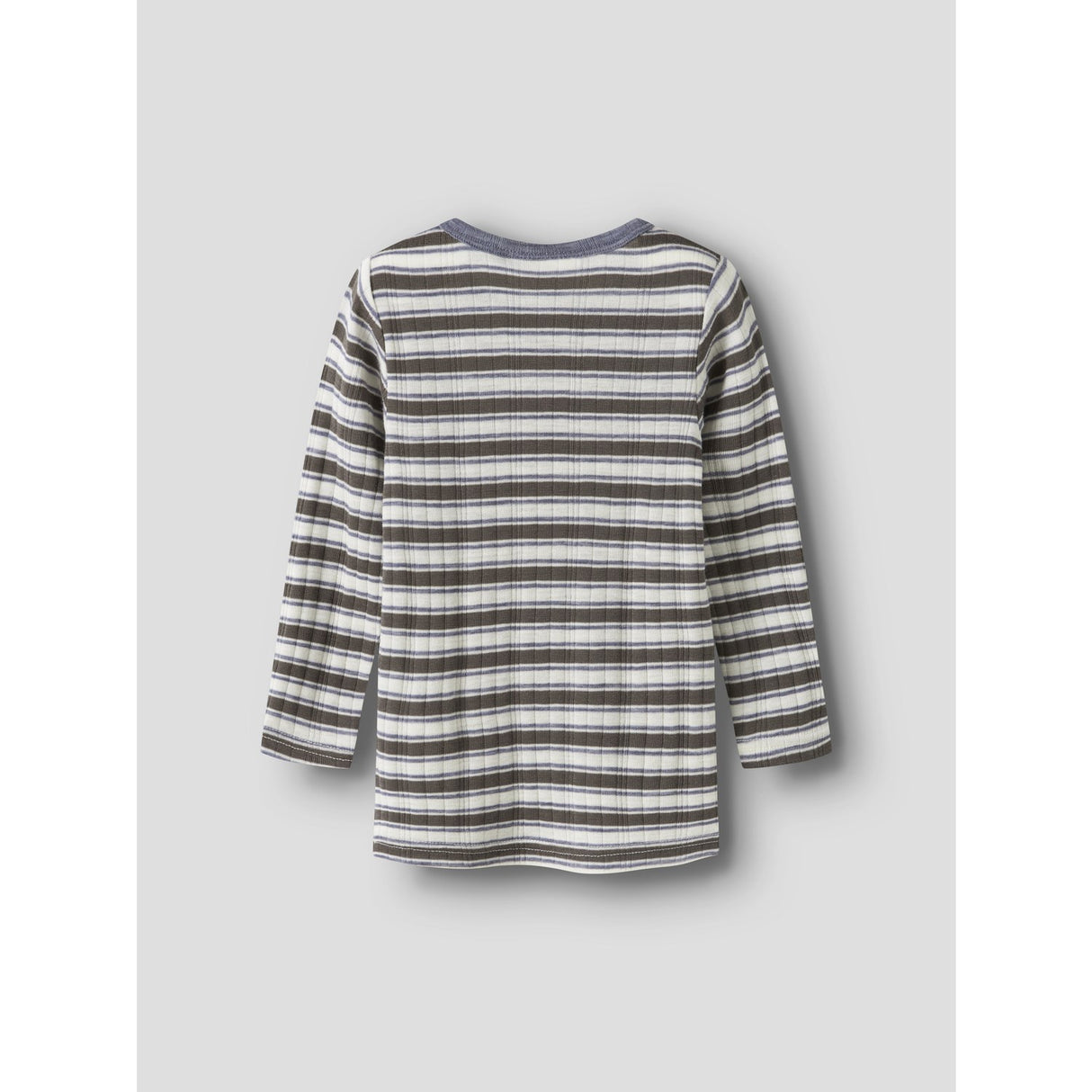 Name It Snow White Morel/Folksotne Gray Nmmwang Ull Needle Ls Topp Noos