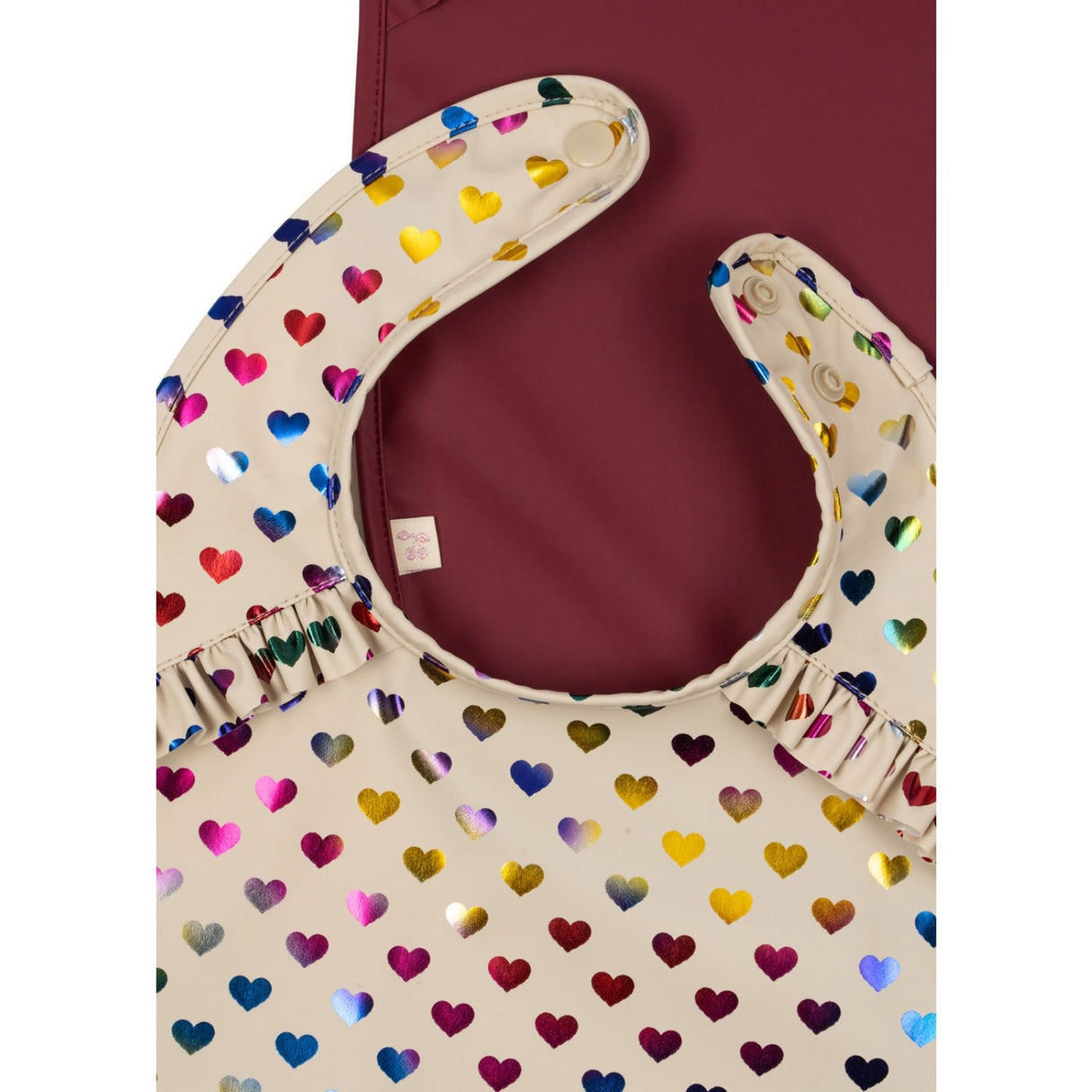 Konges Sløjd Coeur Glitter/Sangria 2 Pakke Glitter Dinner Smekke Med Frill