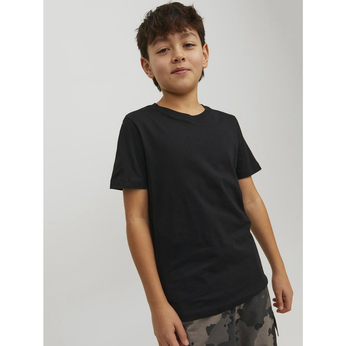 Jack & Jones Junior Black Jjeorganic Basic Tee Ss O-Neck Noos Jnr