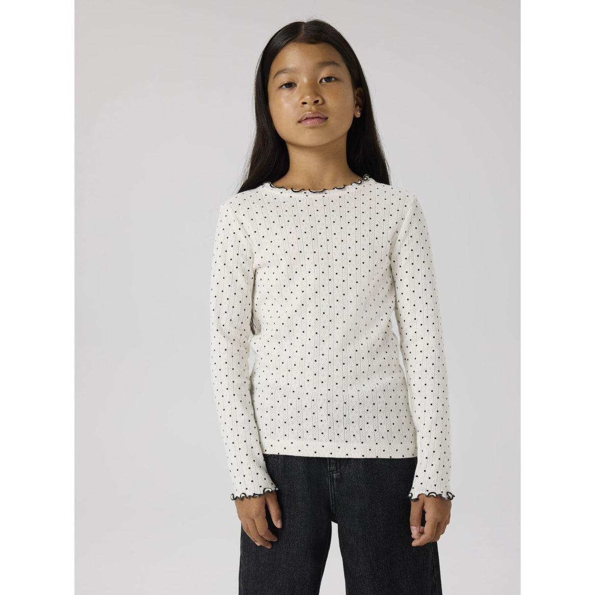 Name It Cloud Dancer Nkftania Ls Slim Topp